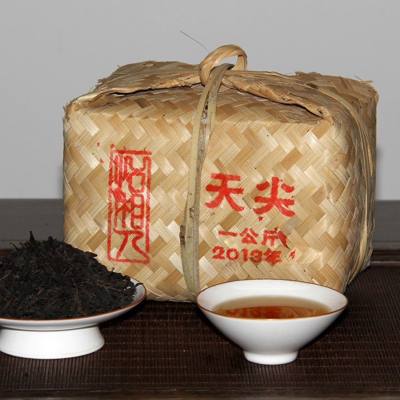 黑茶茶叶批发 湖南安化黑茶天尖散茶 怡湘人黑茶1kg 代理招商
